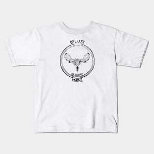 Belfast Maine Moose Kids T-Shirt